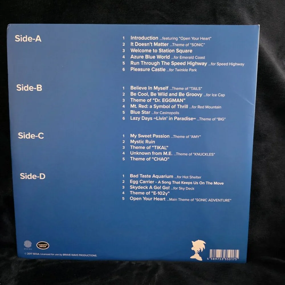 Sonic Adventure Original Soundtrack x2LP Blue and White Vinyl - Picture 2 of 6